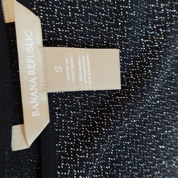 Sparkling black tank. Size S. Banana Republic. - Picture 3 of 4